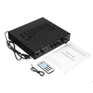 Free Shipping AV-299BT 200W HIFI BT Stereo Power Amplifier Remote Control USB FM Mic Input for Car Home