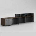 Front Desk Counter Reception Company Modern Style Reception With Partition