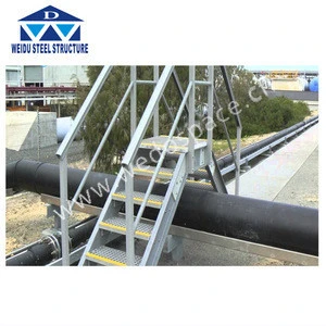 FRP stair with rescue ladderstair handrail