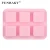 Import FUNBAKY JSC2922 Portative heat resistant 6 cavity square shape soap candle body soap making tool handmade soap mold silicone from China