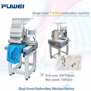 FUWEI Single head 15 needles embroidery machine , hot sale and good price with dahao system