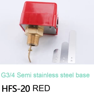 G3/4 220VAC 3A Semi stainless steel water differential pressure flow switch paddle water flow switch HFS-20