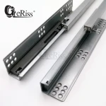 Galvanized Sheet Push To Open Cabinet Drawer Slide, Soft Close Undermount Drawer Slide EUR23C.350