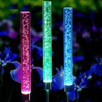 Garden Solar Lights Outdoor Solar Acrylic Bubble RGB Color Changing Solar Powered for Garden Patio Backyard Pathway Decoration
