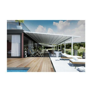 Gazebo Bioclimatic retractable awning roof system Motorized sun shade waterproof Pergola