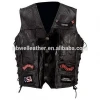 Genuine leather biker vest for men