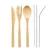 Import Gift Custom Made Bamboo Knife, Fork, Spoon, Bamboo Straw,  Collection Of Travel Tableware Set from China