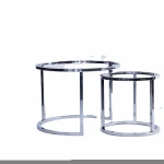 Glossy high quality round metal coffee table base