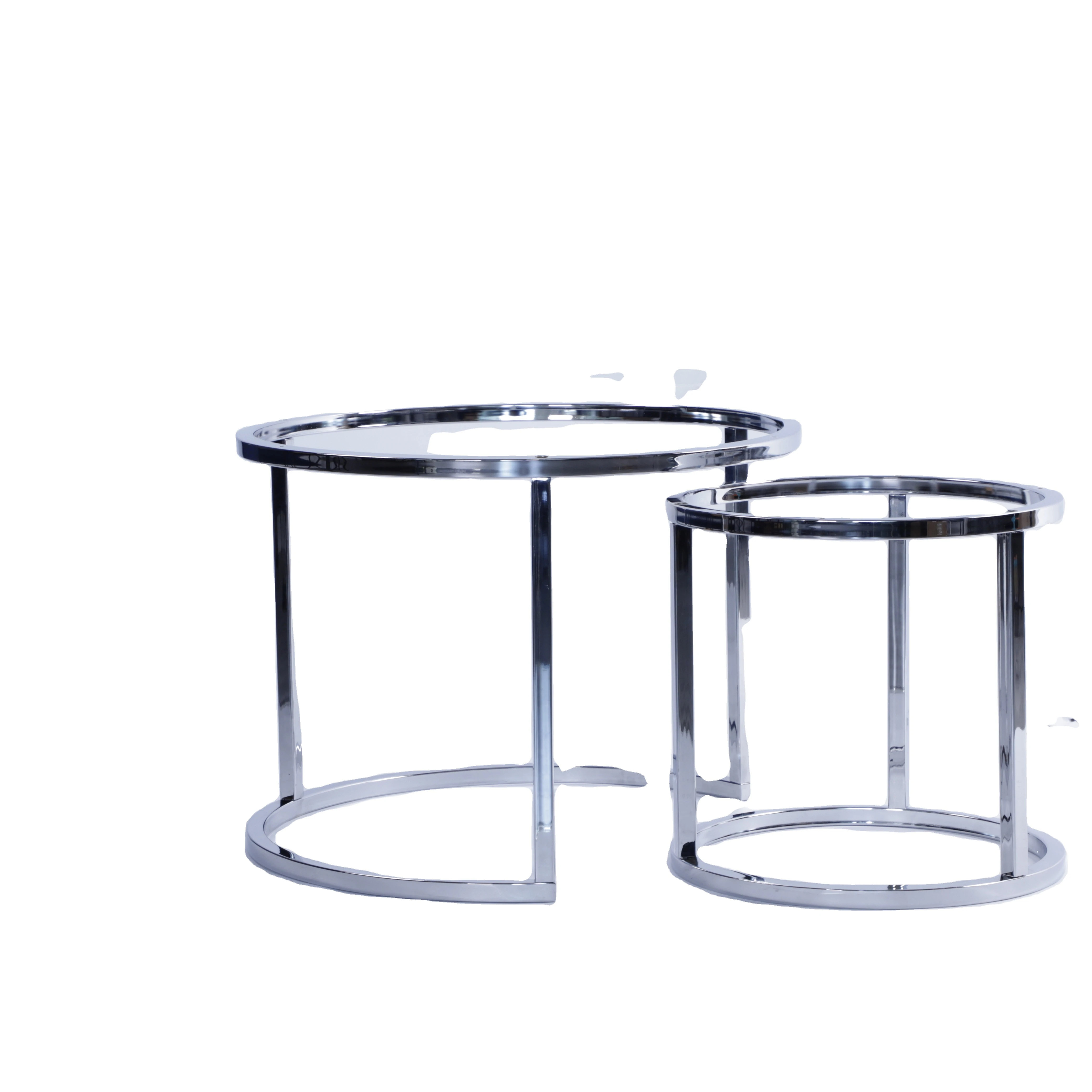 Glossy high quality round metal coffee table base