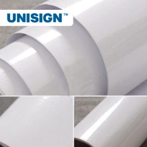 Glossy White Self Adhesive Vinyl Roll Solvent Printing Stickers