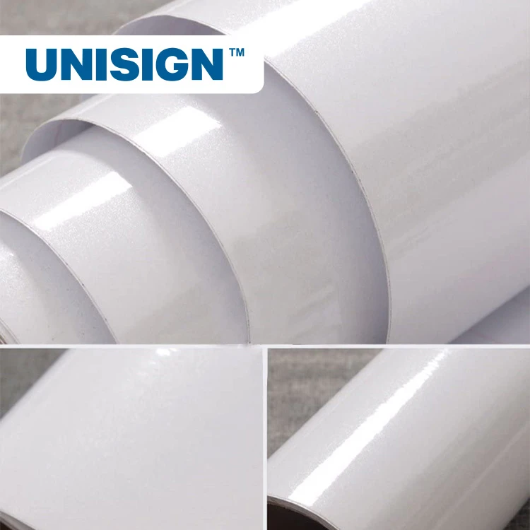 Glossy White Self Adhesive Vinyl Roll Solvent Printing Stickers