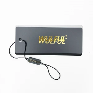 Gold stamping tag and transparent PVC tag Specialty paper hangtag
