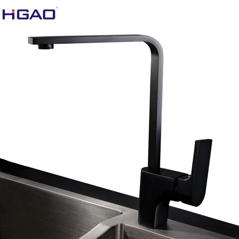 Good quality matt black plate brass single handle  kitchen basin faucet and kitchenaid faucet