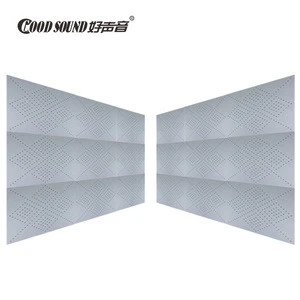 GOODSOUND 9/12mm 600*600 Fireproof Perforated Polyester Fiber Acoustic Panel For Office