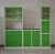Import Green colorful modern kitchen cabinet hotel kitchen furniture from China
