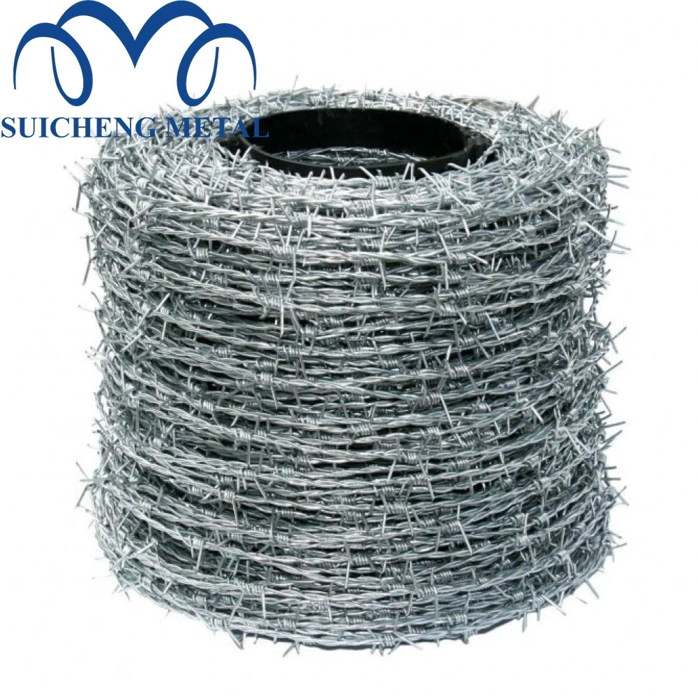 Guangzhou double twist 1.6mm secure barbed fence wire/ galvanized barbed wire/razor wire