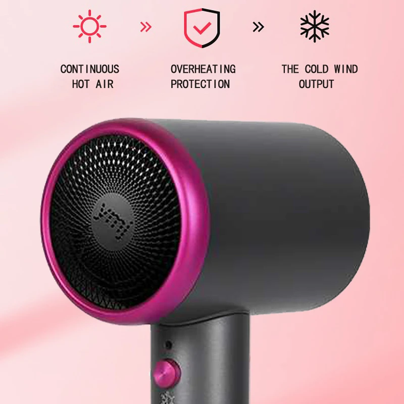 Hair Dryer with Diffuser Salon 2000W Negative Ionic Hair Blow Dryer Fast Drying with 3 Heat Settings 2 Speed & One Cool Settings