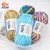 Import hand knitting crocheting 100g 8 ply space dye colorful cotton acrylic blend yarn from China