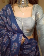 Handloom Soft Cotton Print Saree Lightweight Silk Daily Wear Ethnic Clothing Running Blouse Piece Easy Handle Indian Pakistani