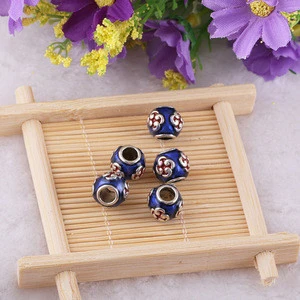 Handmade DIY jewelry accessories alloy Tibetan silver drop oil xiang yun loose beads bracelet beads wholesale beads