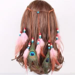 Handmade Headdress Fashion Feather Headband For Ladies Hair Accessories Party Cosplay Hat Carnival Headgear Halloween Decor