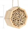 Handmade Natural Bamboo Bee Hive, Mason Bee House Tubes for Attracts Peaceful Bee Pollinators to Enhance Your Garden&#x27;s