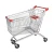Import heavy duty safety grocery supermarket rolling plastic shopping trolley cart with 4 wheels from China
