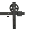 Heavy Duty Sliding Barn Door Hardware Kit,Smoothly and Quietly, Simple and Easy to Install, Big Industrial Wheel Hanger