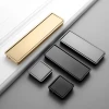 Hidden Door Handle Black Gold Embedded Handle Zinc Alloy Door Invisible Cabinet Handle Recessed Pulls Knob Furniture Hardware