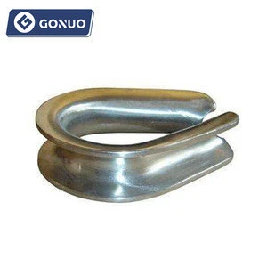 High duty HDG carbon steel marine u shape clevis wire rope thimble
