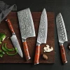 High-end chef knife Japanese damascus steel kitchen knife set vg10 knife