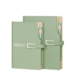 High End Custom Gold Spiral 2024-2025 A4 Wedding Daily Planner Notebook Full Color Printing with gold cover