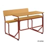 High-end double desks and chairs wholesale new bow-shaped double desks and chairs school training class desks