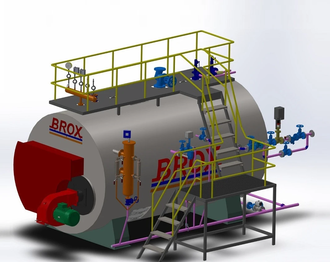 High Performance High Quality Long Life Efficient 6 t / h Fire Tube Steam Boiler