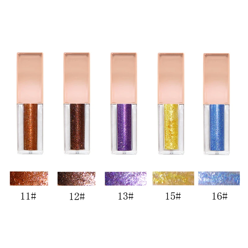 High pigment organic liquid makeup private label glitter liquid eye shadow