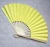 Import high quality 23cm handmade Bamboo paper fan perfect wedding fan favors from China