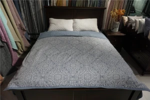 High quality cotton Jacquard quilted bedding set lace quilt batting bedspread set