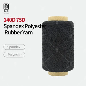 High Quality Dyed 140D 75D Spandex Polyester Rubber Thread