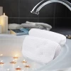 High quality Luxury 4D mesh bathtub headrest spa bath pillow with 7 suction cups