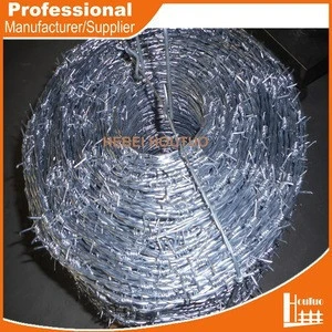 High quality pvc coated/electro/hot dipped galvanized barbed wire