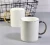 High quality simple white bone china drinkware 15oz porcelain ceramic mug with gold handle with custom logo