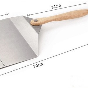 High quality stainless steel folding pizza peel spatula with foldable handle pizza paddle for baking homemade