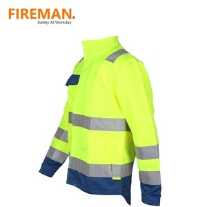 High vis flame retardant Men&#39;s Safety Reflective Workwear uniform Jacket