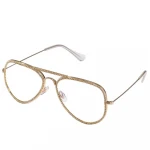 Hip hop iced out custom cz gold plated eyeglasses frames for men 2021