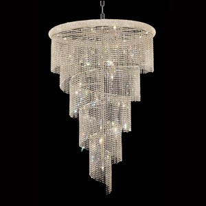 Home Decoration Staircase Hanging Pendant Lighting Crystal Chandelier Spiral Ceiling Light