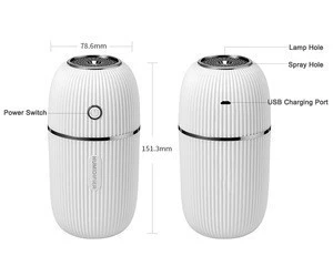 Home Office Appliances DC 5V Car Air Humidifier spray mist 30~40ml/H