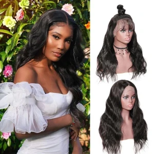 Hot Beauty Abbily Hair Wholesale Indian Body Wave Full Lace Wig Human Hair  Pre Bleached Knots Full Lace Human Hair Wig