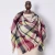 Import Hot sale 16 colors stock new large oversize child tartan winter shawl square blanket kids plaid scarf from China