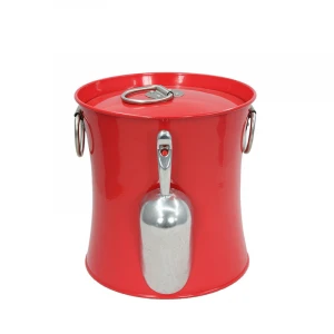 Hot Sale Bar Tools Double-wall Wine and Beverage Coolers Ice Bucket Set Drink Bucket with Lid and Ice Scoop