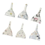 Hot Sale Four Seasons New Baby Cartoon Print Double Ear Hat Soft Organic Cotton Baby Bennie Birthday Hat